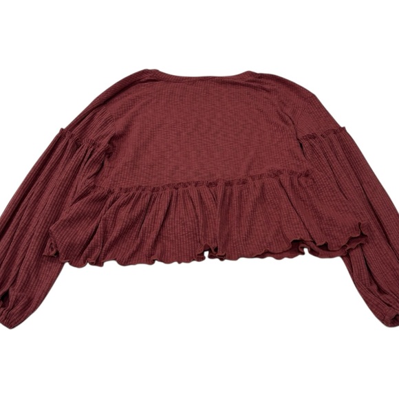 Altar'd State Women's Red-Mauve Small Babydoll Top - Picture 3 of 7